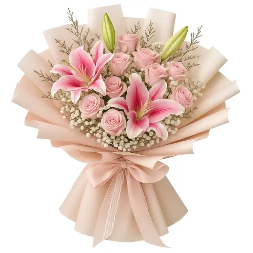 🌸 Buket Lily Elegan – Hadiah Anggun & Bermakna di  di Cibinong